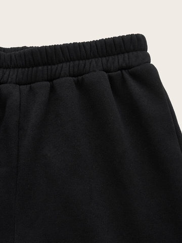 Teen Black Cotton Sweatpant