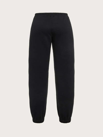 Teen Black Cotton Sweatpant