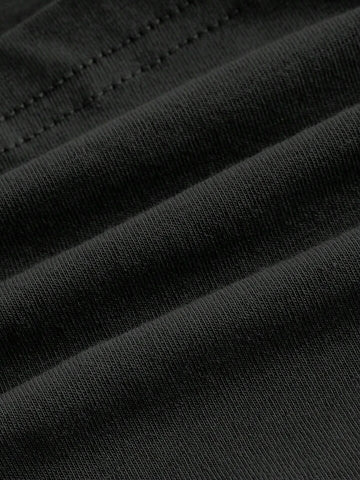 Teen Solid Black Graphic Cotton Tube Top