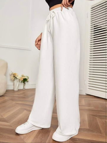 Teen Solid White Cotton Straight Leg Trouser – TEENTOPS