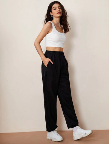 Teen Solid White Square Neck Rib Fitted Tank Tops